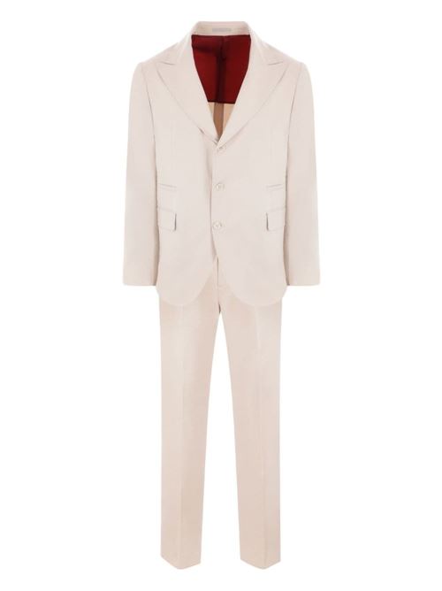 Beige cotton-cashmere suit Brunello Cucinelli | ML472LDFRC190